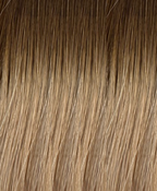 richy hair clip-in lugg med en kall rot och caramell beige längd. 